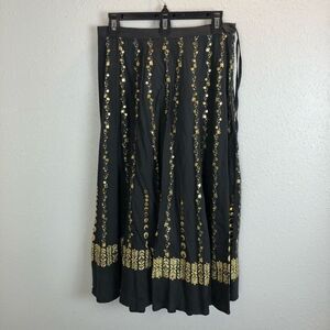 NWT Take Two Clothing Company Black and Gold Skirt